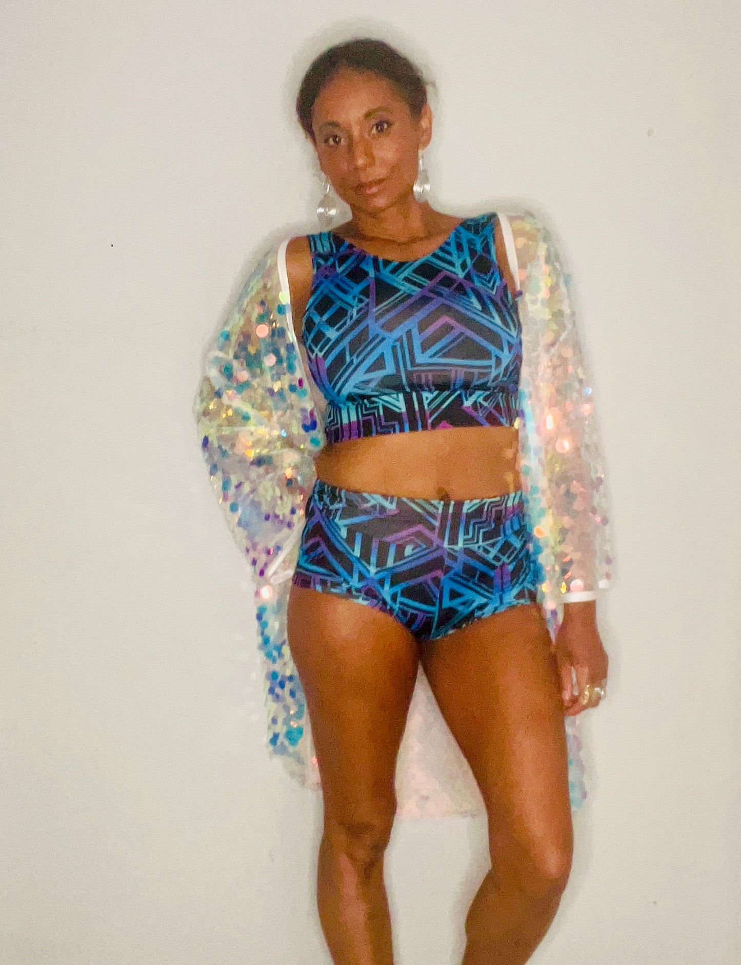 High/Low Crop Top - Cyber